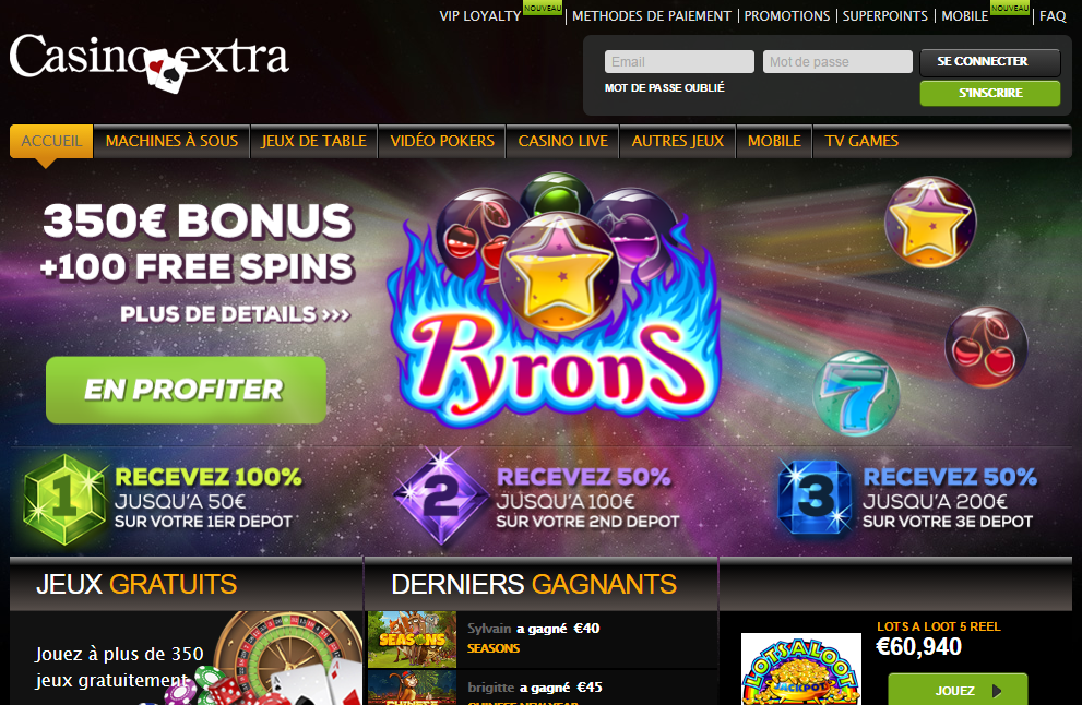 page bonus casino extra